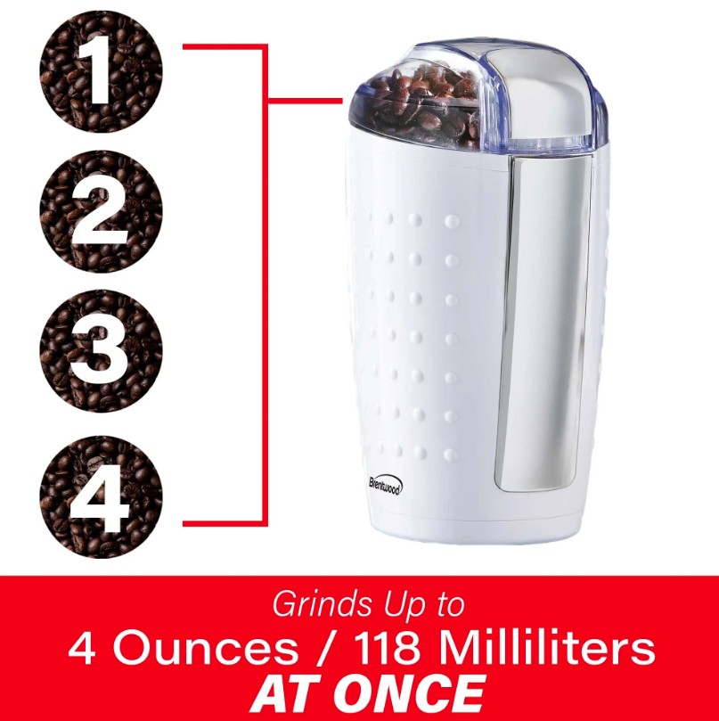 CG-158W-4oz Coffee and Spice Grinder, WHT 6/cs