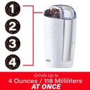 CG-158W-4oz Coffee and Spice Grinder, WHT 6/cs