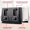 TS-284 4-SLICE TOASTER - BLK/SS 4/CS