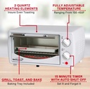 TS-345W - Stainless Steel 4 Slice Toaster Oven