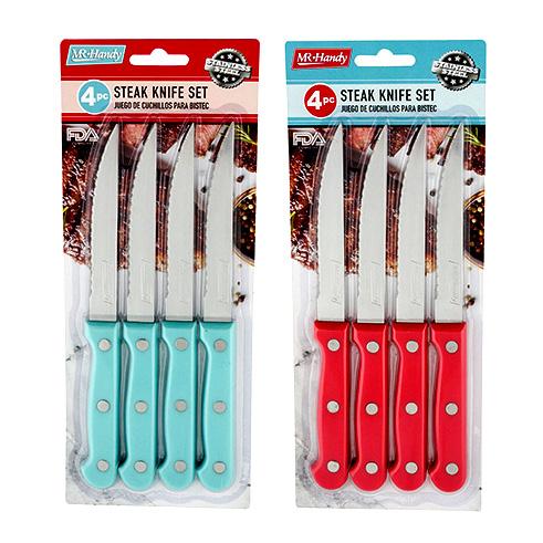 36875-STEAK KNIFE SET 4pc 4.5 2ASST