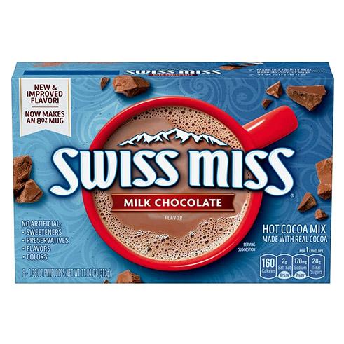 19659 SWISS MISS MILK CHOC 8CT 11.04 OZ 12/PK