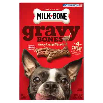 58338 MILKBONE GRAVY BONES SM/MED 19 OZ 12/PK