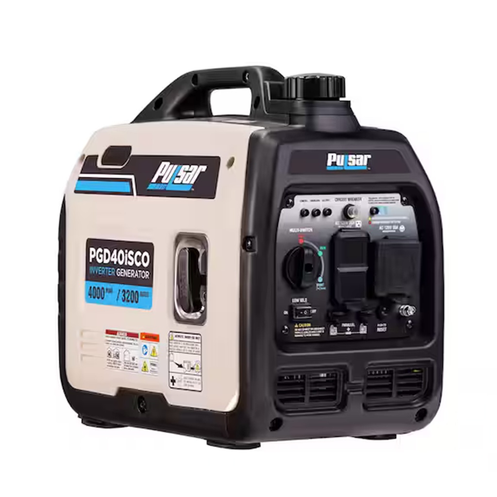 Pulsar 4000 Watt Super Quiet Gasoline Powered Inverter Generator with Recoil Start and CO-Alert PGD40ISCO/323778457