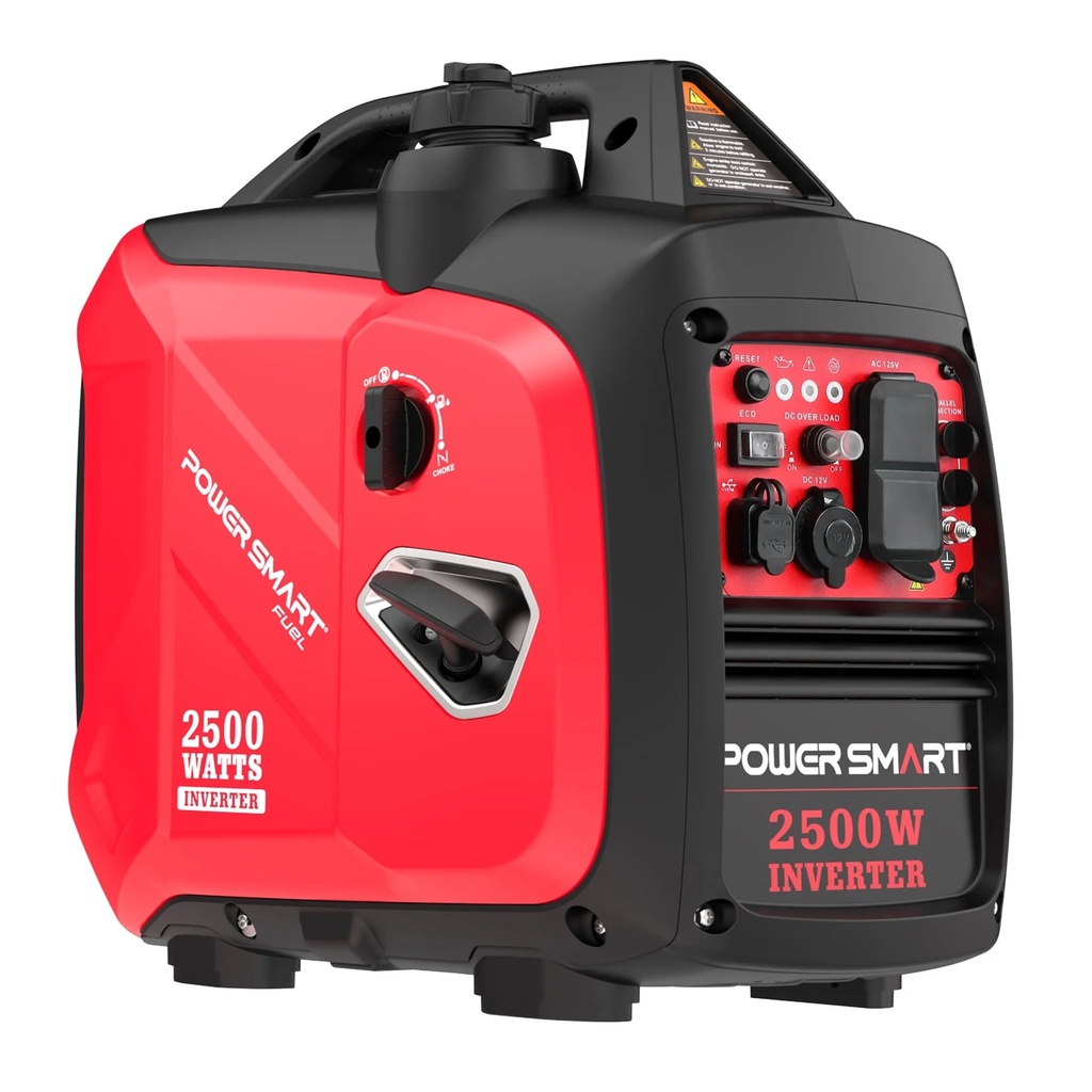 PowerSmart 2500W Portable Inverter Gas Generator Super Quiet Low Oil Shutdown Low Noise for Camping