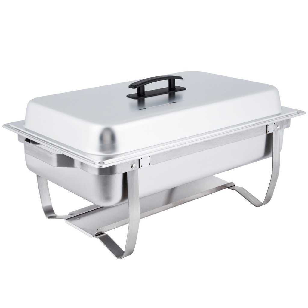 100FOLDCHAFE-Choice Economy 8Qt Full Size Stainless Steel Cheafer with Folding Frame