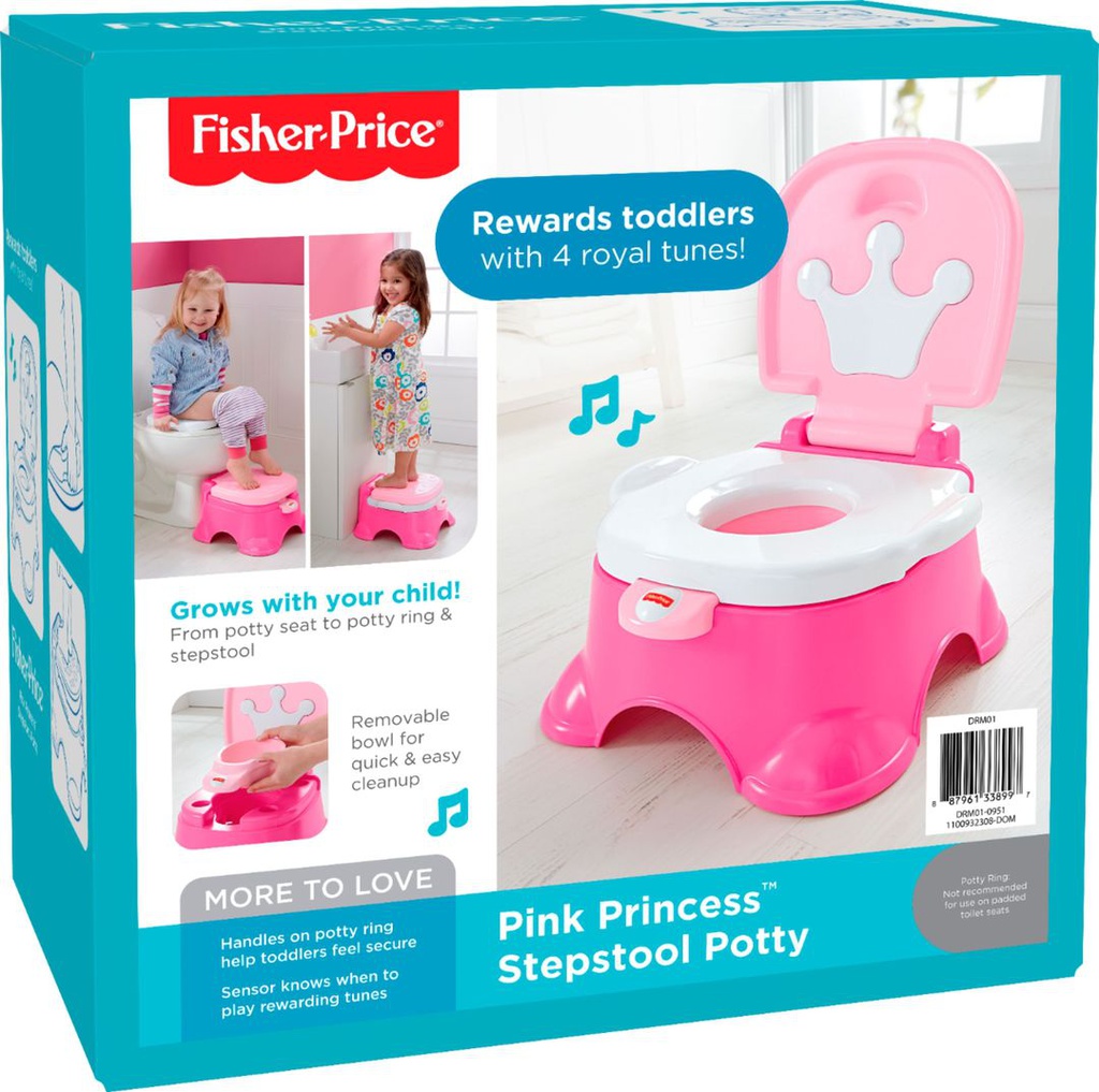 DRM019993-Fisher Price DP  Pink Princess Stepstool Potty