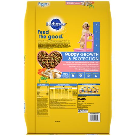 PEDIGREE PUPPY GROWTH & PROTECTION DRY DOG FOOD CHICKEN & VEG FLAVOR 16.3LBS