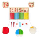 ALY279 ALYTIMES COUNTING CALCULATION MATH EDUCATIONAL TOY WOODEN NUMBER CARD AND RODS BOX