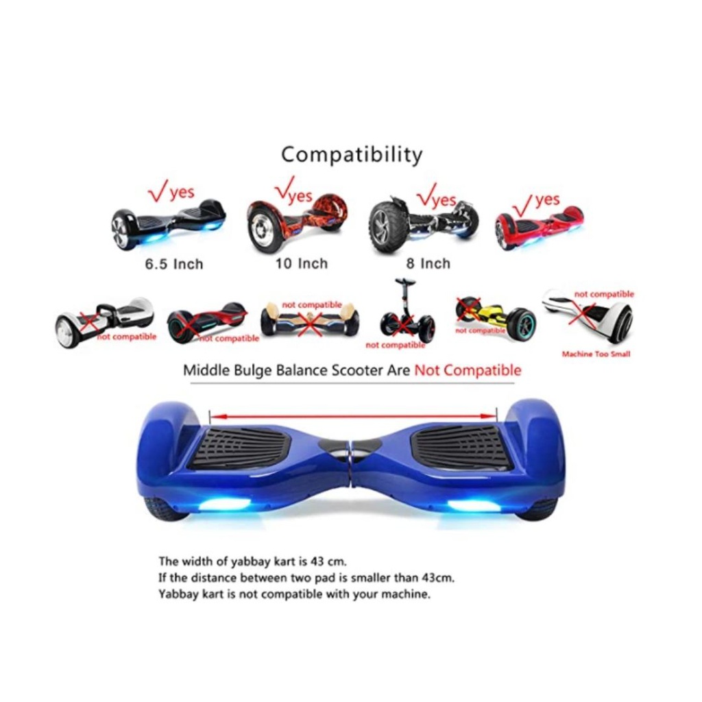 Yabbay Hoverboard Seat Attachment Go Karts cart