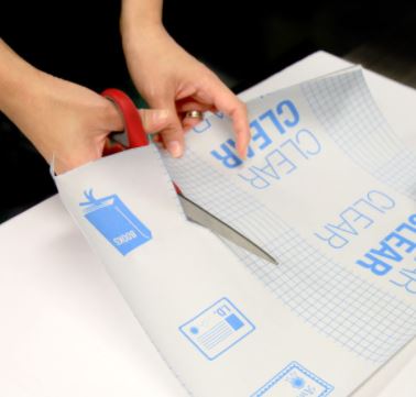 2901-BAZIC 18 X 1.5 Yard Clear Self Adhesive Book Cover