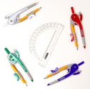 2808-BAZIC Scale-Arm Compass w/ #2 Wood Pencil & 6 Protra