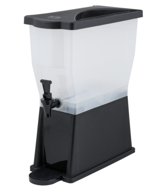 176BD3BK2-Choice 3 Gallon Black Slim Beverage / Juice Dispenser