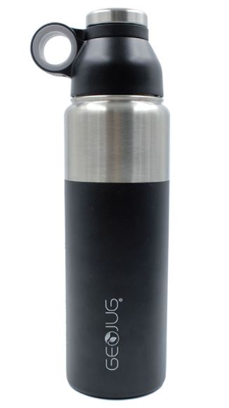 G-1024BK GEOJUG 24OZ STAINLESS STEEL VACUUM INSULATED WATER BOTTLE BLK 12/C