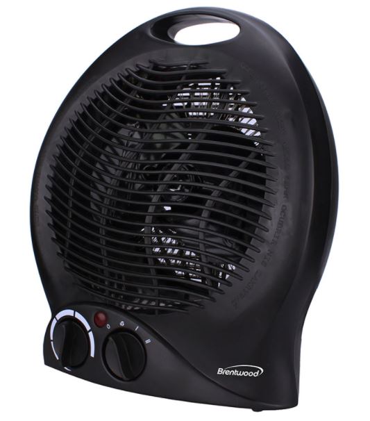 H-F301BK  1500W PORTABLE ELECTRIC SPACE HEATER AND FAN BLK 6/C