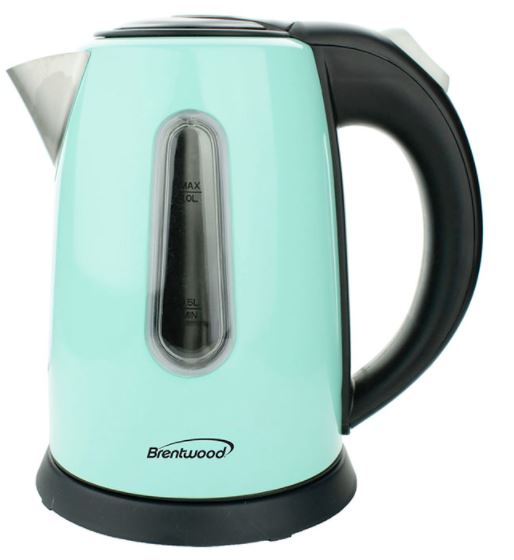 KT-1710BL  1QT ELECTRIC STAINLESS STEEL KETTLE BL/BLK 8/C