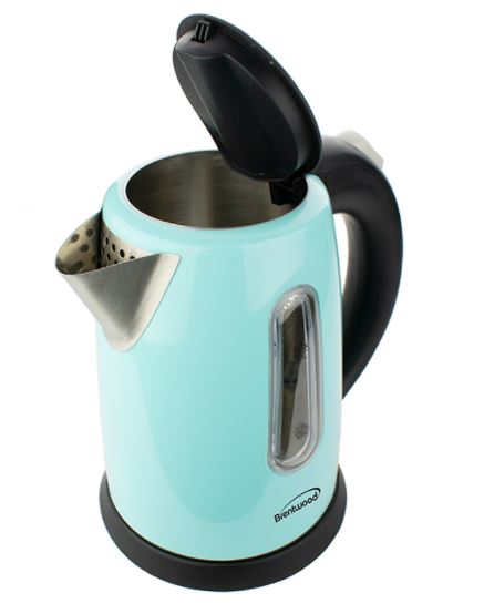 KT-1710BL  1QT ELECTRIC STAINLESS STEEL KETTLE BL/BLK 8/C