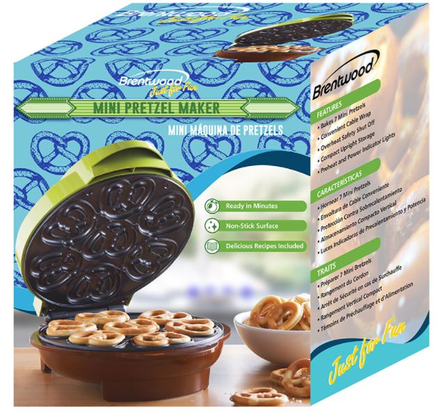 TS-251  MINI PRETZEL MAKER GRN/BWN 4/C
