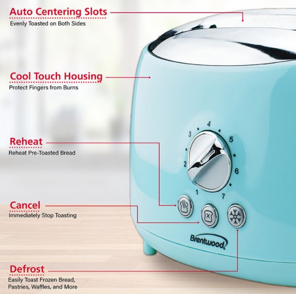 TS-270BL  2-SLICE RETRO TOASTER BL 6/C