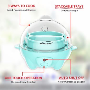 TS-1045BL  7-EGG COOKER/STEAMER BL 6/C
