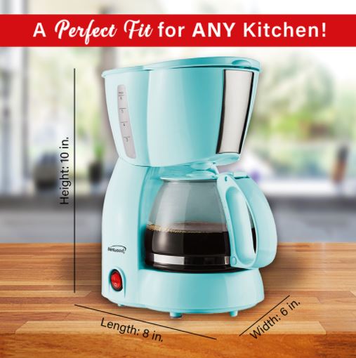 TS-213BL  4 CUP COFFEE MAKER BL 6/C