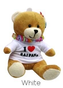HB-111S(20cm) 8 Plush Sitting Bear w/I Love Saipan T-shirt
