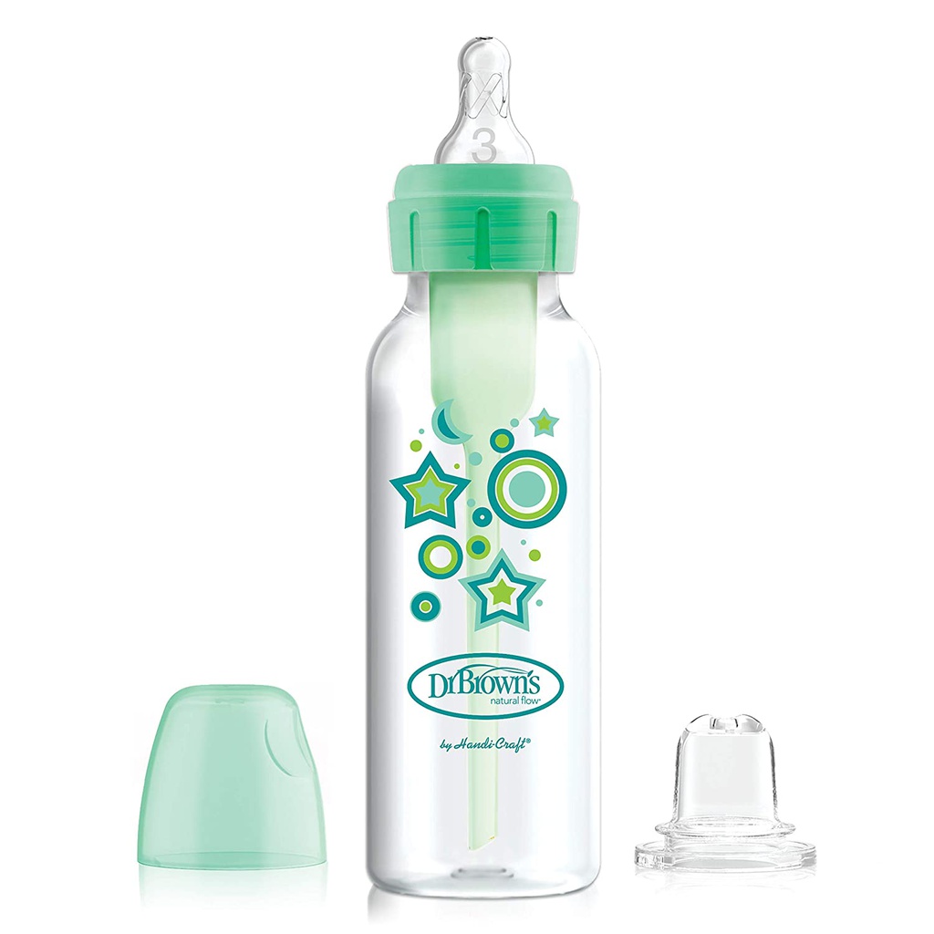 SB81603-P3 8oz/250ml OPTIONS PP NARROW BOTTLE TO SIPPY GREEN