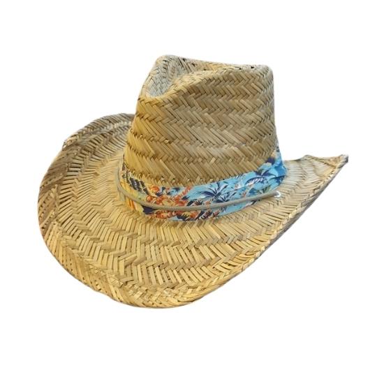 HA-12 Man Fashion Straw Hat w/ Lace