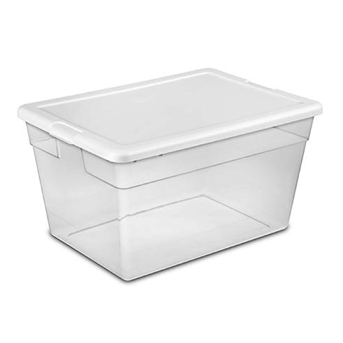 55826/16598 - STERILITE #16598 STORAGE BOX 56QT WHT