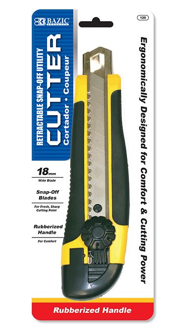 120 - BAZIC STEEL TOP MULTIPURPOSE CUTTER W/ CUSHION GRIP/24BOX