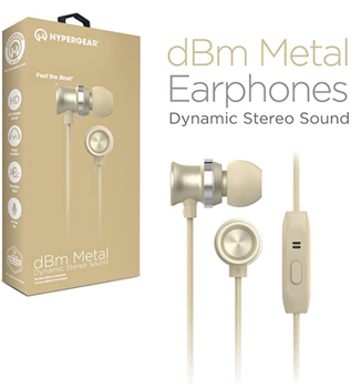 [315919] DV-14050-HPGEAR DBM METAL EARPHONES GOLD