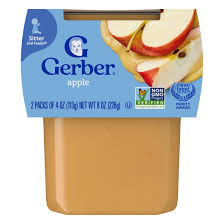 54225/7657 GERBER FD FRUITS APPLE SAUCE 2PACK 8/4OZ