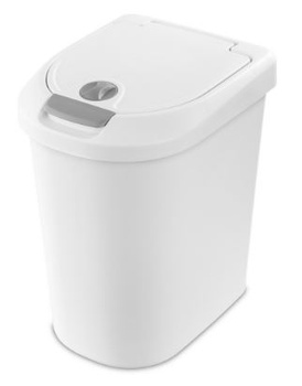 [325605] 24363  WASTBASKET 7.3GAL WHT TOUCH TO