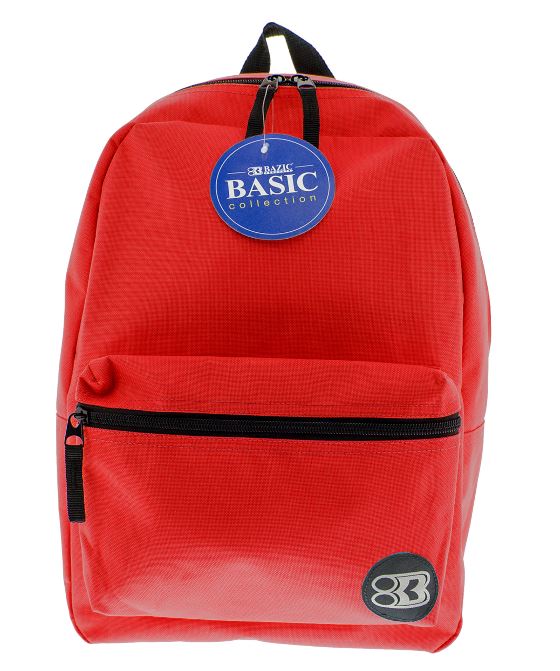 1032-BAZIC 12 16 RED BASIC BACKPACK 12/cs
