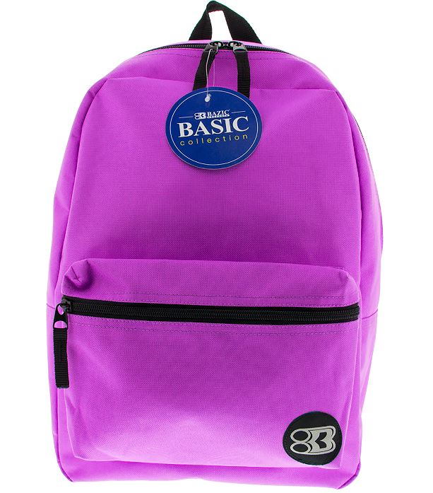 1037-BAZIC 12 16 PURPLE BASIC BACKPACK 12/cs