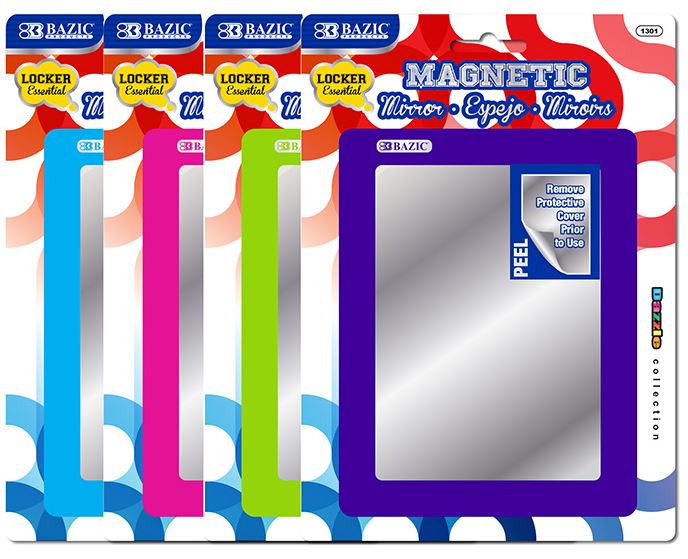 1301-BAZIC Magnetic Locker Mirror 24/cs
