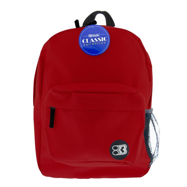 1059-BAZIC 17 Burgundy Classic Backpack 12/cs