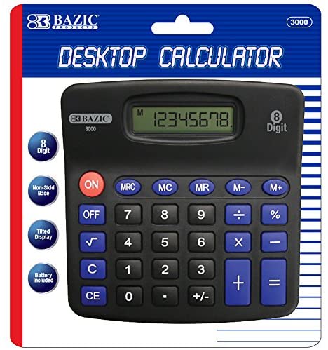 D-3000-BAZIC 8-Digit Desktop Calculator