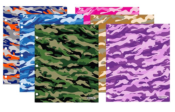 2170-BAZIC Camouflage 2-Pockets Portfolios 48/c