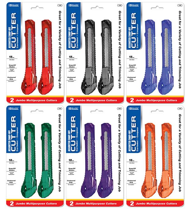 149-BAZIC JUMBO MULTIPURPOSE CUTTER (2PK) 24/IC 144/C *