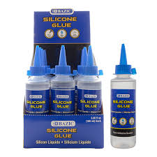 2030-BAZIC 3.38oz (100ml) Silicone Glue w/ PDQ Display 12/cs 72/c