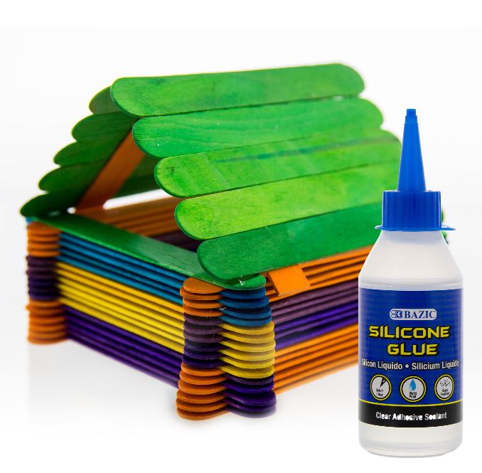 2030-BAZIC 3.38oz (100ml) Silicone Glue w/ PDQ Display 12/cs 72/c