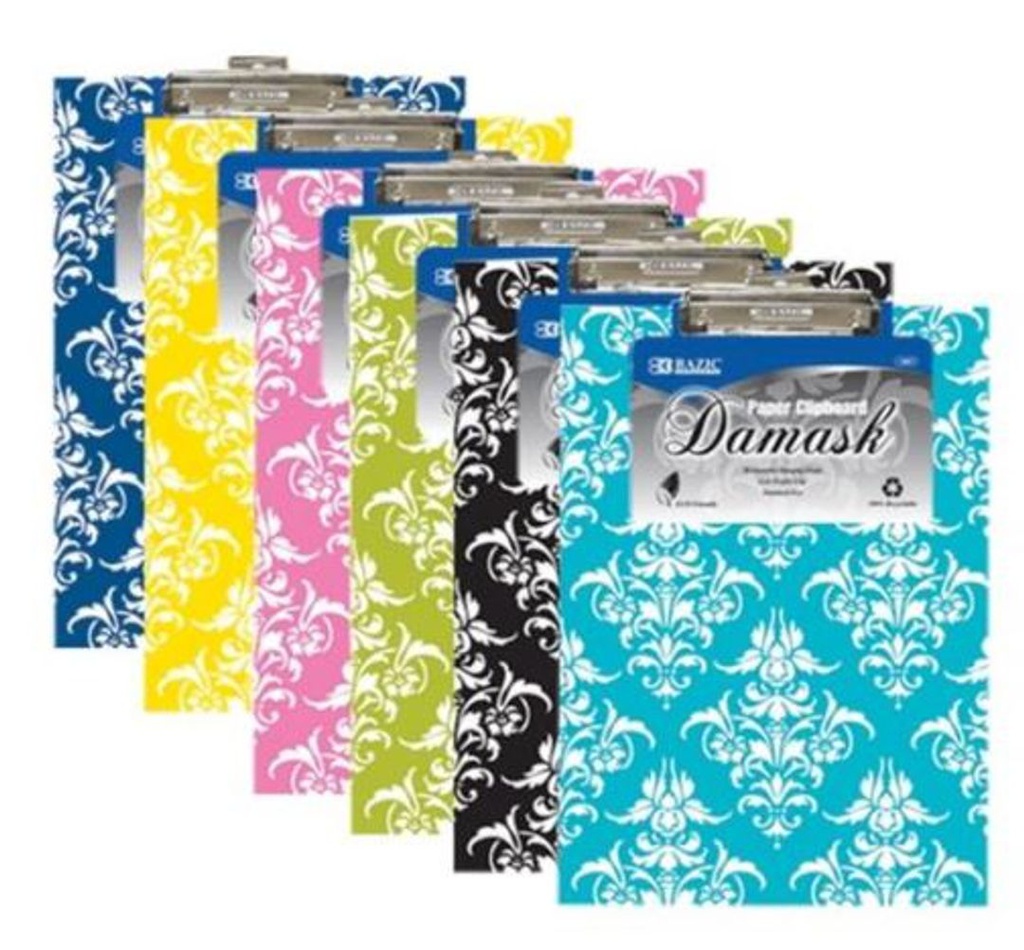 Dis -1807-BAZIC Dis- Standard Size DAMASK Paperboard W/Low Profile Clip