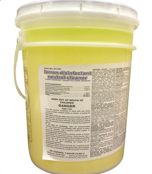 91105-LEMON DISINFECTANT NEUTRAL CLEANER 5 GAL