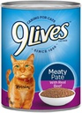 9 LIVES MEATY PATE WITH REAL BEEF 12/CT