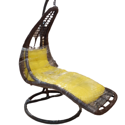 A-37 PLASTIC STANDING Weave Lounger CHAIR_ Yellow/Red/Gray