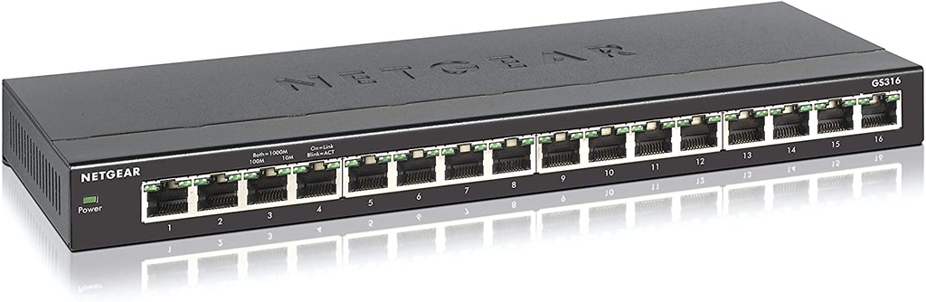 NETGEAR 16-Port Gigabit Ethernet Unmanaged Switch GS316 Desktop
