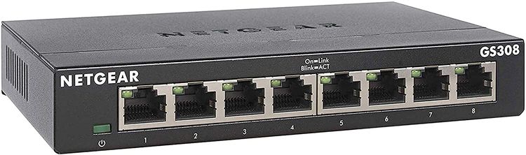 NETGEAR 8-Port Gigabit Ethernet Unmanaged Switch GS308 Home Network Hub