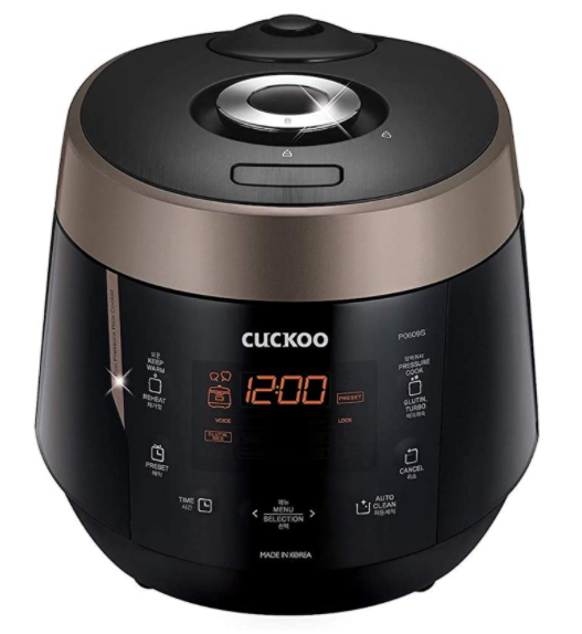 CUCKOO CRP-P06095 6CUP ELECTRIC PRESSURE RICE COOKER & WARMER BLK