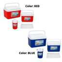 32604/32605 COOLER SET 4pc RED PLASTIC / 4pc BLUE PLASTIC